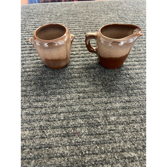 Frankoma Other - Vintage Frankoma Pottery Creamer and Sugar Set No Lid Brown Tan Ceramic EUC